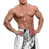 Men's All-Over-Print Hawaiian Swim Shorts