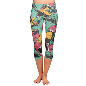 Women 's All-Over Print Yoga Capri Leggings